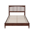 Becket Full Wood Low Profile Platform Bed in Walnut
