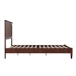 Becket Full Wood Low Profile Platform Bed in Walnut