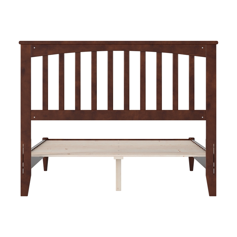 Becket Full Wood Low Profile Platform Bed in Walnut