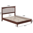 Becket Full Wood Low Profile Platform Bed in Walnut