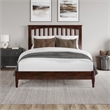 Becket Full Wood Low Profile Platform Bed in Walnut