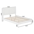 Berkshire Full Wood Low Profile Platform Bed in White