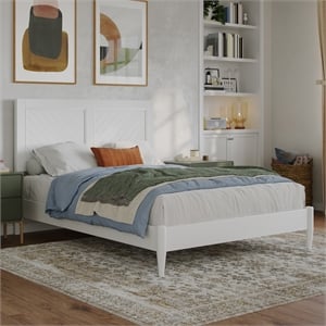 Berkshire Full Wood Low Profile Platform Bed in White