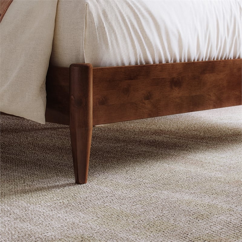 Berkshire Full Wood Low Profile Platform Bed in Walnut