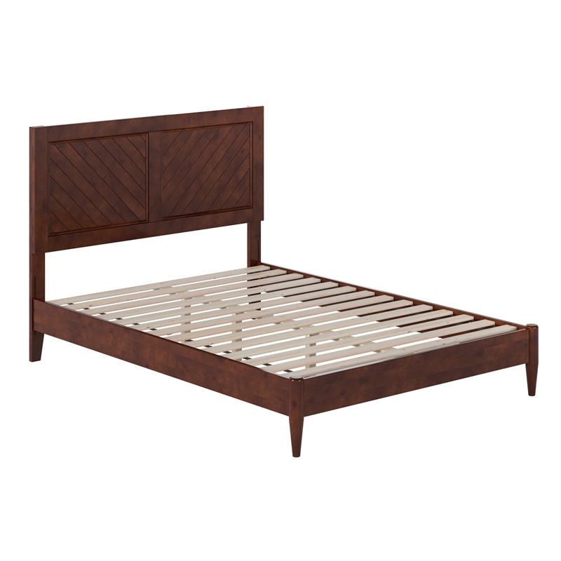 Berkshire Full Wood Low Profile Platform Bed in Walnut