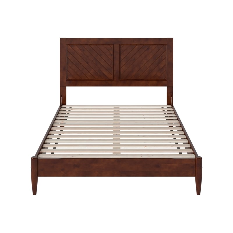 Berkshire Full Wood Low Profile Platform Bed in Walnut
