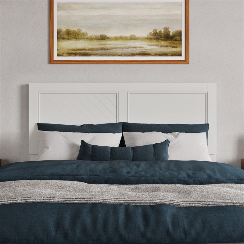 Berkshire Queen Wood Low Profile Platform Bed in White