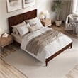 Berkshire Queen Wood Low Profile Platform Bed in Walnut