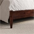 Berkshire Queen Wood Low Profile Platform Bed in Walnut