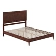 Berkshire Queen Wood Low Profile Platform Bed in Walnut