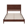 Berkshire Queen Wood Low Profile Platform Bed in Walnut