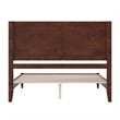 Berkshire Queen Wood Low Profile Platform Bed in Walnut