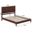 Berkshire Queen Wood Low Profile Platform Bed in Walnut