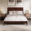 Berkshire Queen Wood Low Profile Platform Bed in Walnut