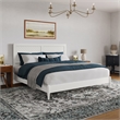 Berkshire King Wood Low Profile Platform Bed in White