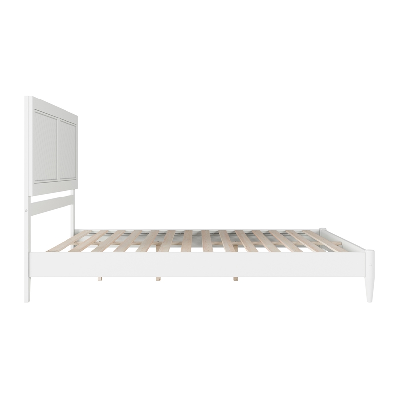 Berkshire King Wood Low Profile Platform Bed in White