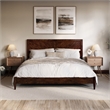 Berkshire King Wood Low Profile Platform Bed in Walnut