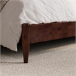 Berkshire King Wood Low Profile Platform Bed in Walnut