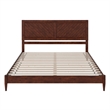 Berkshire King Wood Low Profile Platform Bed in Walnut