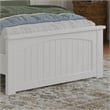 Naples Twin XL Wood Low Profile Platform Bed with Matching Footboard in White