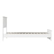 Naples Twin XL Wood Low Profile Platform Bed with Matching Footboard in White