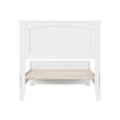 Naples Twin XL Wood Low Profile Platform Bed with Matching Footboard in White