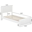 Naples Twin XL Wood Low Profile Platform Bed with Matching Footboard in White