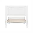Naples Twin XL Wood Low Profile Platform Bed with Matching Footboard in White