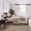 Naples Twin XL Wood Low Profile Platform Bed with Matching Footboard in Walnut