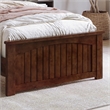Naples Twin XL Wood Low Profile Platform Bed with Matching Footboard in Walnut