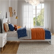 Naples Twin Wood Low Profile Platform Bed with Matching Footboard in White