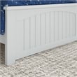 Naples Twin Wood Low Profile Platform Bed with Matching Footboard in White