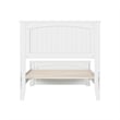 Naples Twin Wood Low Profile Platform Bed with Matching Footboard in White