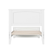 Naples Twin Wood Low Profile Platform Bed with Matching Footboard in White
