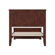 Naples Twin Wood Low Profile Platform Bed with Matching Footboard in Walnut