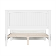 Naples Full Wood Low Profile Platform Bed with Matching Footboard in White