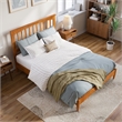 Becket Full Wood Low Profile Platform Bed in Light Toffee