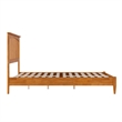 Becket Full Wood Low Profile Platform Bed in Light Toffee