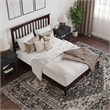 Becket Queen Wood Low Profile Platform Bed in Espresso