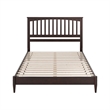 Becket Queen Wood Low Profile Platform Bed in Espresso