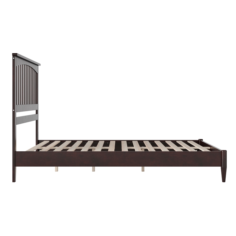 Becket Queen Wood Low Profile Platform Bed in Espresso
