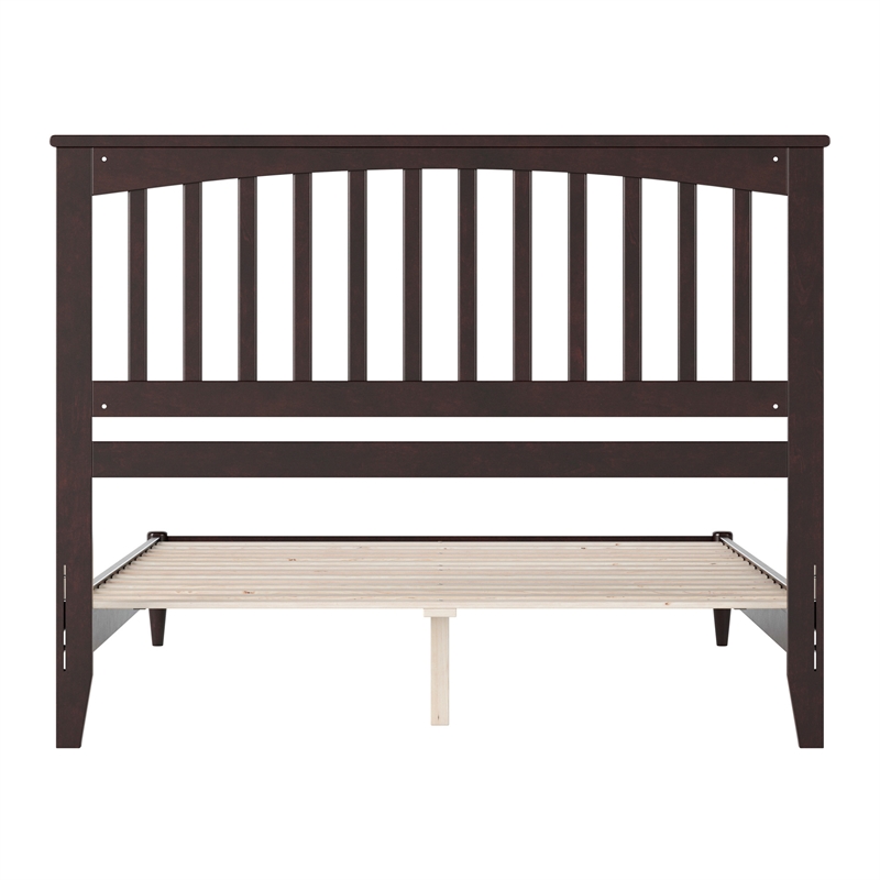 Becket Queen Wood Low Profile Platform Bed in Espresso