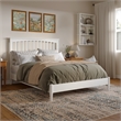 Becket Queen Wood Low Profile Platform Bed in White