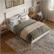 Becket Queen Wood Low Profile Platform Bed in White