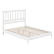 Becket Queen Wood Low Profile Platform Bed in White