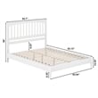 Becket Queen Wood Low Profile Platform Bed in White