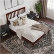 Becket Queen Wood Low Profile Platform Bed in Walnut