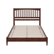 Becket Queen Wood Low Profile Platform Bed in Walnut