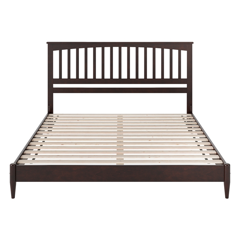 Becket King Wood Low Profile Platform Bed in Espresso