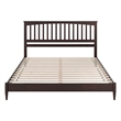 Becket King Wood Low Profile Platform Bed in Espresso